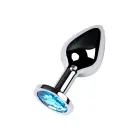 Sudraba anālais spraudnis ar dārgakmeni – Tirkīza – M – Blue Foto 2