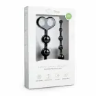 EasyToys elastīga silikona anālo bumbiņu ķēde 10 daļas – 34 cm – melns — Foto 2