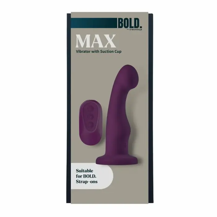 BOLD MAX Remote Vibrating System – вибратор с дистанционным управлением и присоской – чёрный