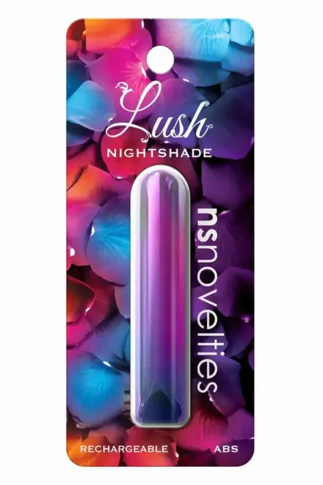 Lush Nightshade – kompakts uzlādējams mini vibrators ar 10 režīmiem – daudzkrāsains