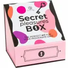 Secret Play Pleasures Box – rinkinys poroms su kauliukais, vibruojančia kulka ir plunksnele – rožinis — Nuotrauka 1