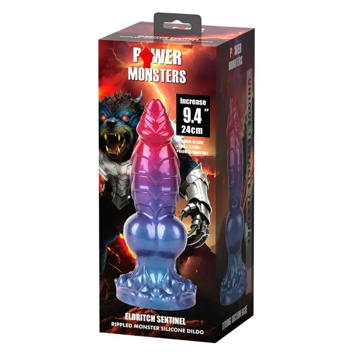 Power Monsters Eldritch Sentinel Rippled Monster Dildo – 24 cm (9.5″) – Multicolored Photo