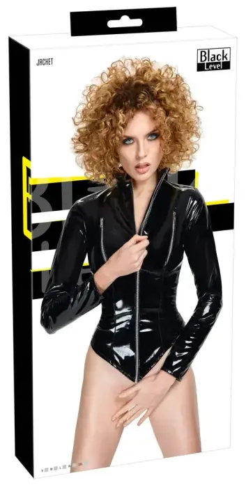Виниловая куртка Black Level с молниями – XL