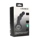Vibruojantis silikoninis prostatos masažuoklis su karoliukais ir kilpa – 10 cm (3.9″) – Juodas — Nuotrauka 2