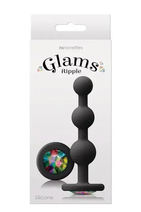 GLAMS Tekstuuriga dildo vikerkaarevärvilise vääriskiviga – 11.4 cm (4.49″)