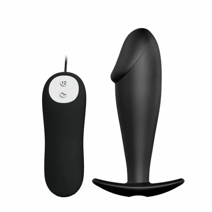 Svakom Primo Silicone Vibrating Plug with Wireless Remote – Black – S