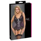 Cottelli Curves Basque Set XL Dark Purple with Removable Lace Details — Photo 1