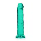 Taisns reālistisks caurspīdīgs dildo ar piesūcekni – 18 cm (7″) — Foto 7