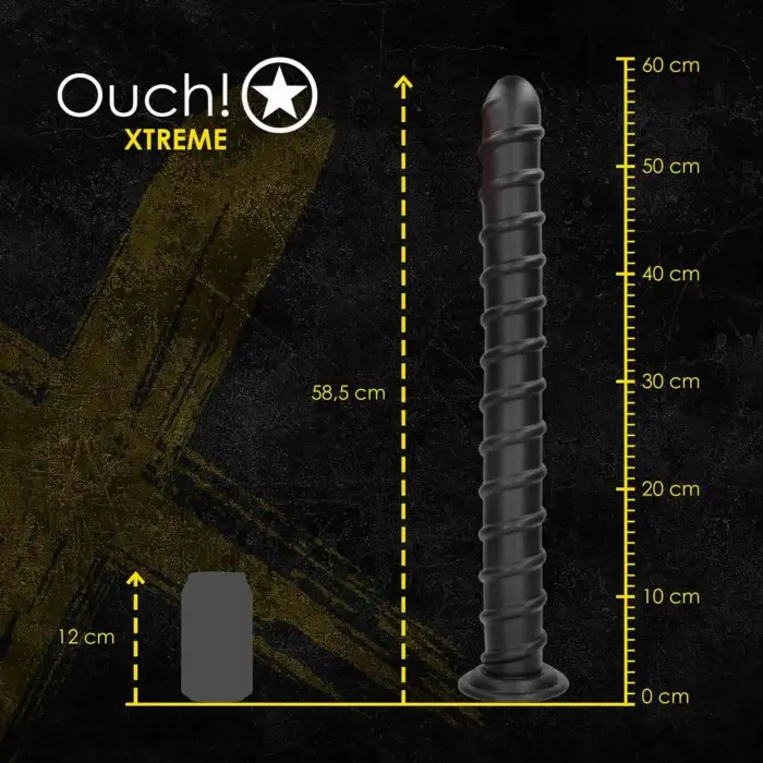 Pole of Power spiralinis analinis kištukas – 56.5 cm – Juodas