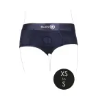 Vibrējoša strap-on biksīšu uzkabe – XS/S – melna — Foto 10