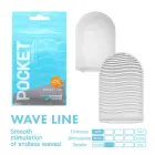 Tenga Pocket Wave Line – kompakta, elastīga intīmā ierīce – caurspīdīgs — Foto 3