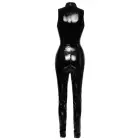 Black Level Shiny Vinyl Catsuit with 2-Way Zip – Black – XL — Photo 10