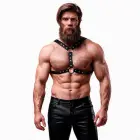Fetish Submissive Attitude Eco-Leather Chest Harness for Men, Adjustable, Black — Photo 1