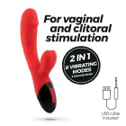 CRUSHIOUS DARE DONG Laetav jänese vibraator – 20 cm (8″) – roosa — Foto 2