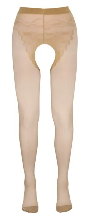 Cottelli LEGWEAR zeķubikses ar atvērtu starpkāju – melnas Foto 4