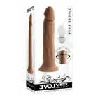 EVOLVED Twirl Jam – pöörlev vibreeriv dildo – tume ihuvärv – 9,25 tolli – 5 pöörlemist + 8 vibratsiooni — Foto 1