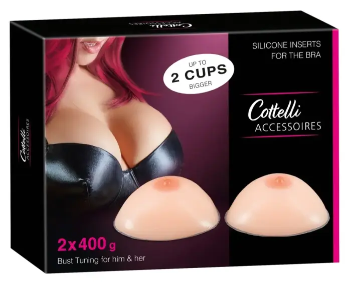 You2Toys Silicone Breast Enhancers – silicone bra inserts, 1 pair – 400 g each