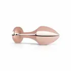 Rosy Gold Nouveau ģeometrisks anālais spraudnis ar melnu kristāla akcentu – 7.5 cm – Rose Gold — Foto 4
