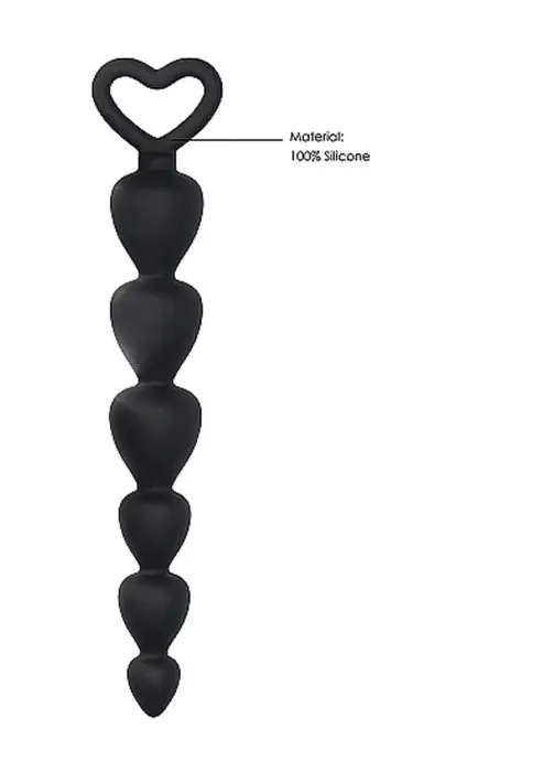 Silicone Anal Beads – 17.5 cm – Black Photo