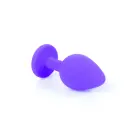 Plug-Jewellery Фиолетовая анальная пробка с красным бриллиантом – 8 cm (3.1″) — Фото 3