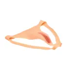 Pussy Strap - Силиконовый вагинальный джокстрап – телесный — Фото 3