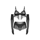 Rossay 4-piece Lingerie Set – Black – S — Photo 5