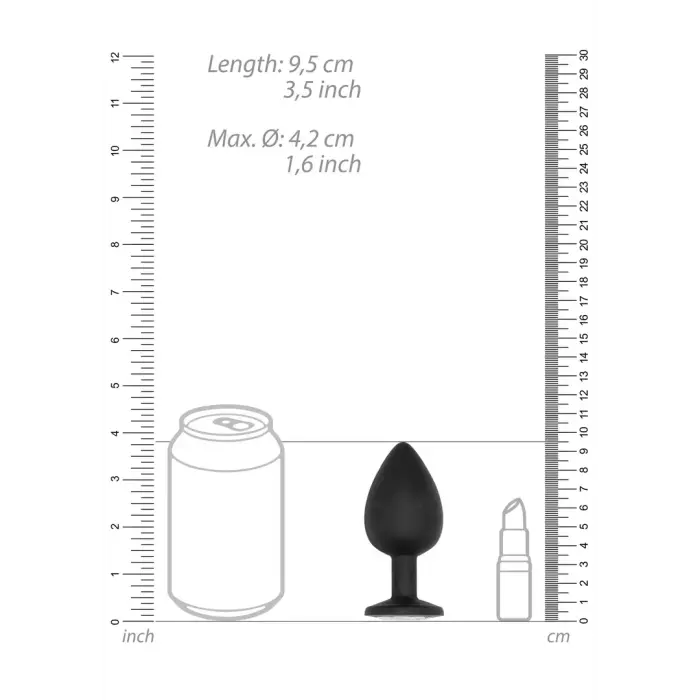 No.91 - Savaizplūstošs analinis kištukas – 9.5 cm (3.7″) – Juodas Photo