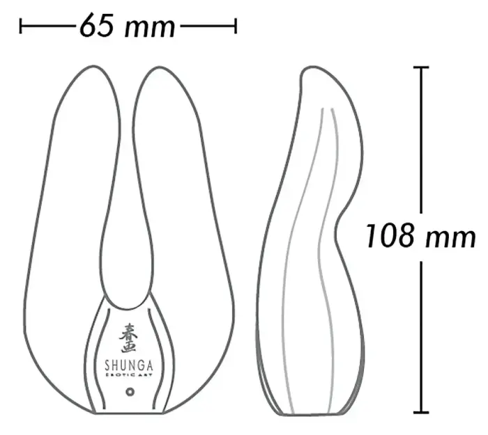 Shunga Aiko topelt stimulaator – vaarika värvi Photo