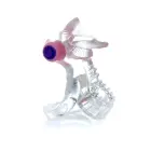 Vibrējošs dzimumlocekļa gredzens ar mēles stimulatoru – caurspīdīgs Foto 1