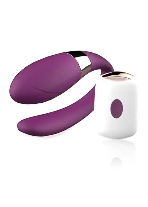 V-Vibe вибратор для пар – с 7 режимами вибрации – с пультом управления – фиолетовый