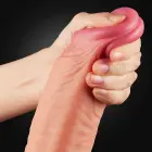 Dual Layered Platinum Silicone Dildo with Suction Cup – 30 cm (12″) – Skin — Photo 3