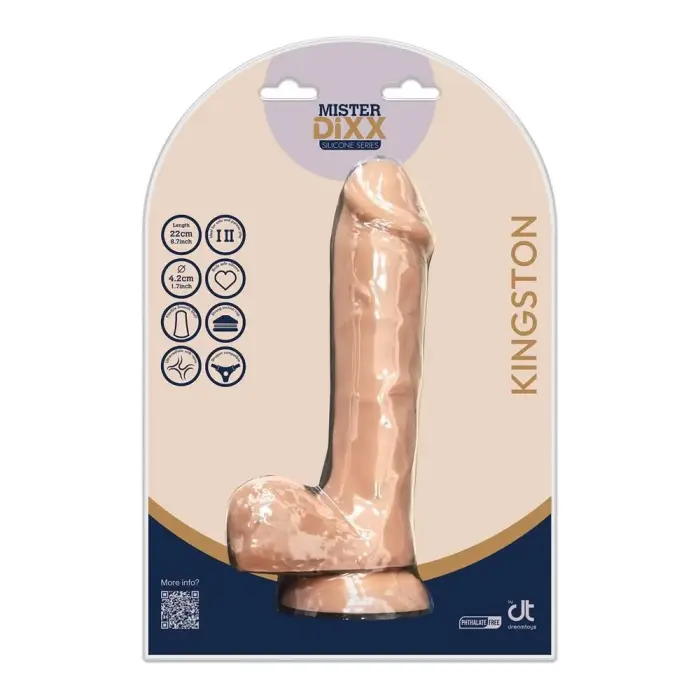 Mister Dixx Kingston – ультрареалистичный силиконовый дилдо на присоске – 22 см