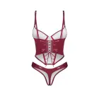 Redya korsetas ir stringai komplektas – 2XL/3XL – raudonas — Nuotrauka 6