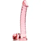 Ibiza Nebula Series Model 23 stiklinis dildo – 21.5 cm (8.5″) – rožinis — Nuotrauka 4