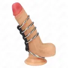 KINK – leather and steel 5-ring cock and ball system – 3.7–5 cm — Photo 2