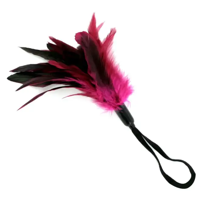Sportsheets Pleasure Feather Rose - sensuaalne sulgedest kõditur randmeaasaga – roosa