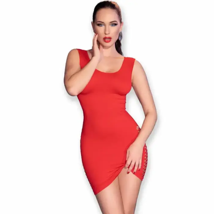 Chilirose CR 4622 красное мини-платье S/M – бесшовный эластичный дизайн