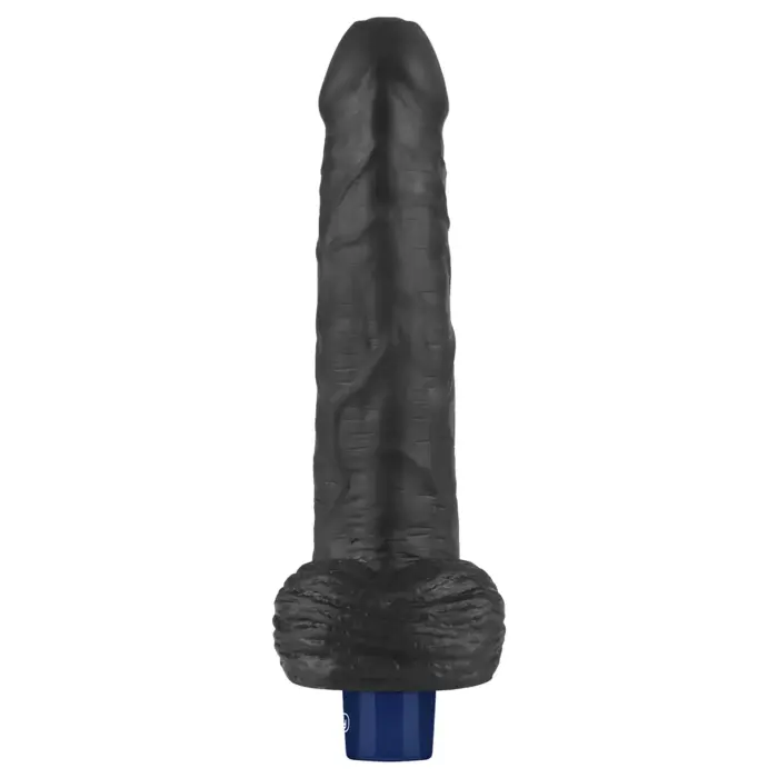REAL SOFTEE Uzlādējams vibrējošs dildo – 23 cm (9″) – Melns Foto 7