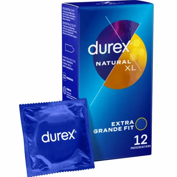 Durex Natural XL liela izmēra prezervatīvi – 12 gab.