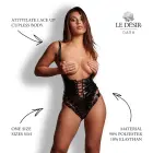 Tittilate - Lace Up Cupless Body - One Size - Black — Foto 4