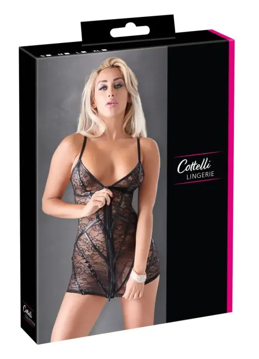Cottelli LINGERIE Lace Dress – Black – XL