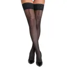 Cottelli LEGWARE Hold-up stockings with suspender look – Black — Photo 2