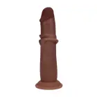 Divslāņu silikona reālistisks sliding skin dildo – 18.5 cm (7″) — Foto 3