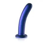 Гладкий силиконовый G-поинт дилдо – 17 cm (7″) – синий — Фото 8