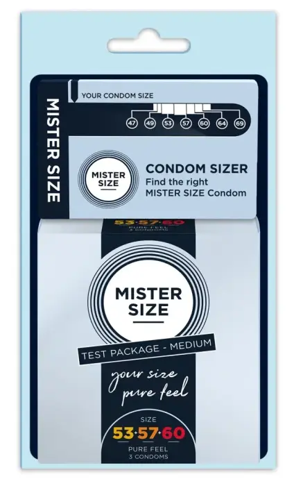 Mister Size Tester Kit Medium kohandatud suurusega kondoomid – 3 tk