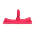 Saddle adapteris su dildo – 18.4 cm (7.25″) – Rožinis/Kūno spalva — Nuotrauka 3