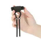 PowerBullet Bolo регулируемое вибрирующее кольцо для члена – черный — Фото 2