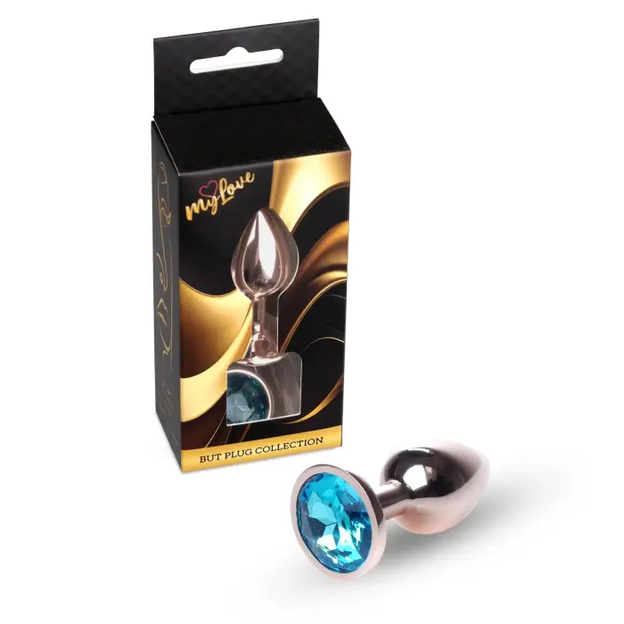 MyLove Toys Jewellery Red Gold anālais spraudnis – 7 cm – gaiši zils