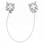KINK Metal Flower Adjustable Nipple Clamps with Decorative Chain – Silver — Photo 1