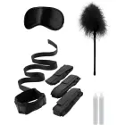 Loving Joy Bed Bondage Kit – Adjustable Velvet Cuffs & Accessories – Black — Photo 4